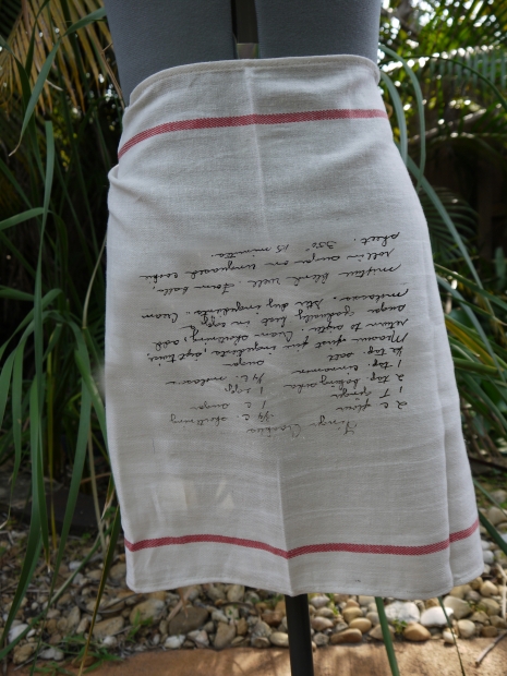 Recipe apron Recipe apron