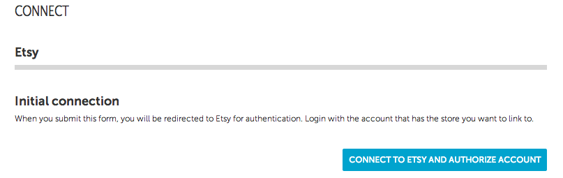 initial connection etsy